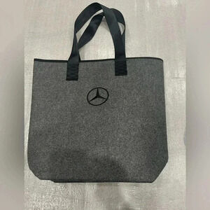 Mercedes  Benz Embroidery Logo Gray Fabric Tote